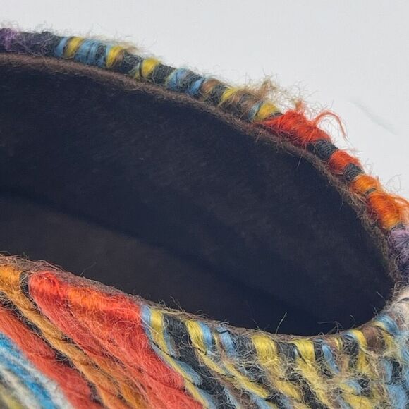 TOMS Ankle Boots Women's 6 Chocolate Brown Leila Suede Shoes Striped Tassel EUC - Picture 15 of 16